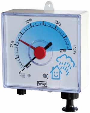 Pneumatic rainwater gauge